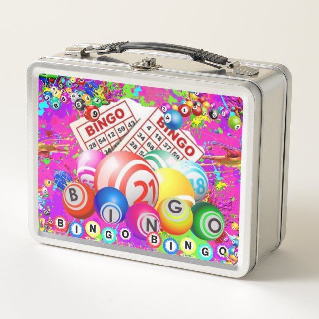 BINGO BINGO Designed By CBDOilPrincess  Metal Lunch Box (Front)
