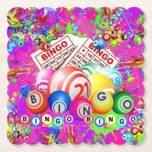 BINGO BINGO Designed By CBDOilPrincess Paper Coaster