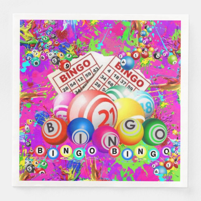 BINGO BINGO Designed By CBDOilPrincess  Paper Dinner Napkins (Front)