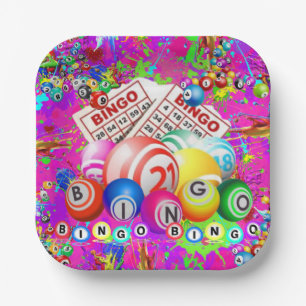 BINGO BINGO Designed By CBDOilPrincess Paper Plates