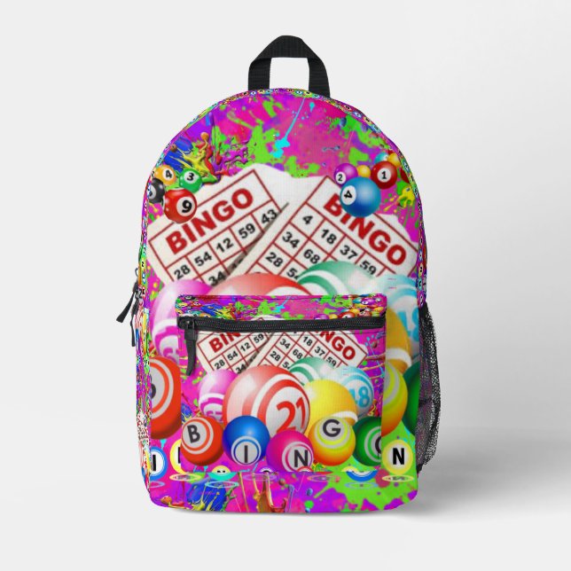 BINGO BINGO Designed By CBDOilPrincess  Printed Backpack (Front)