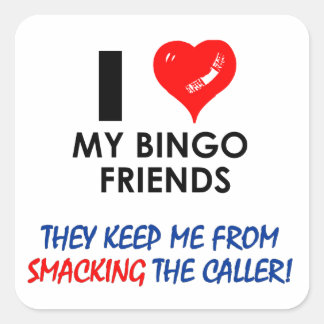 BINGO! Bingo designs for the fabulous player! Square Sticker