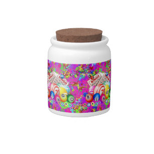 BINGO BINGO Splattered Paint CBDOilPrincess Candy Jar