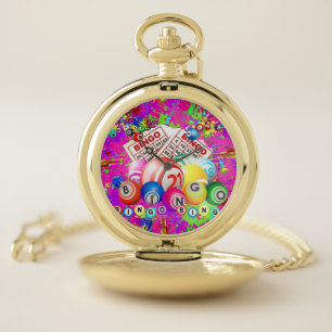 BINGO BINGO Splattered Paint CBDOilPrincess Pocket Watch