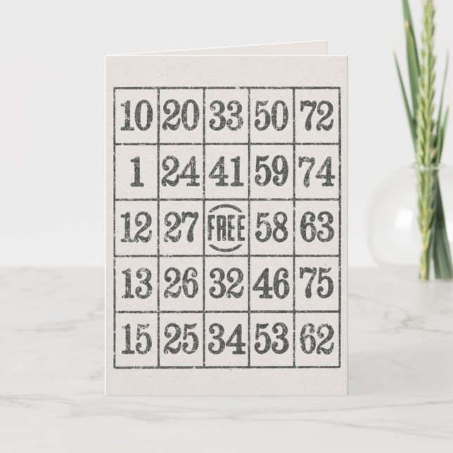 Bingo Birthday Card (Front)