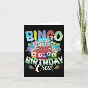 Bingo Birthday Crew Bingo Player Vintage Christmas Card