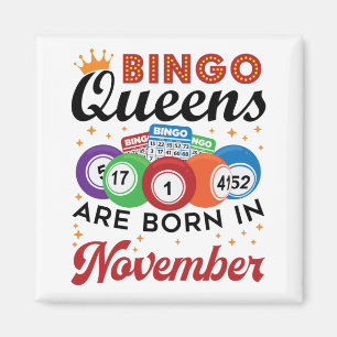 Bingo Birthday Women November Magnet