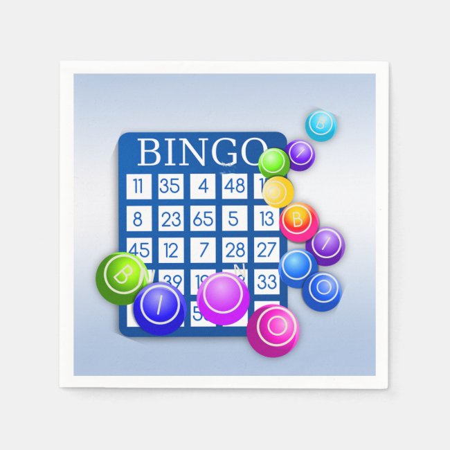 Bingo Blue Paper Napkins