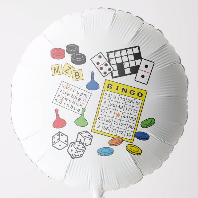 Bingo, Boardgames, Dominoes Balloon (Front)