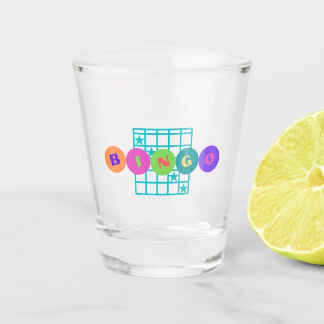 Bingo Bright Colors Shot Glass (Front)