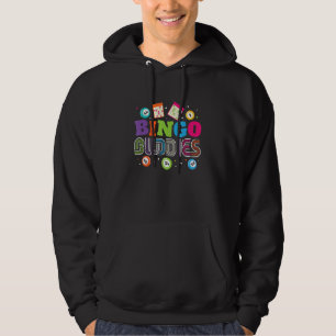 Bingo Buddies Lucky Game Matching  Grandma Men Wom Hoodie