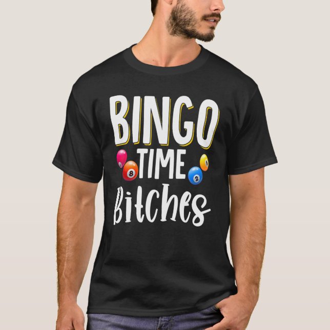 Bingo Caller Player Lucky Bingo T-Shirt (Front)