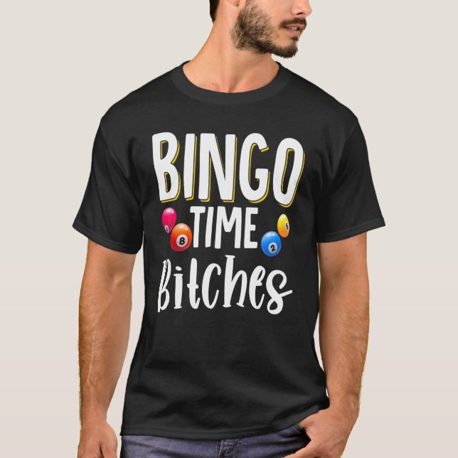 Bingo Caller Player Lucky Bingo T-Shirt (Front)