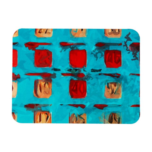 BINGO Card Abstract Impressionism Magnet (Horizontal)