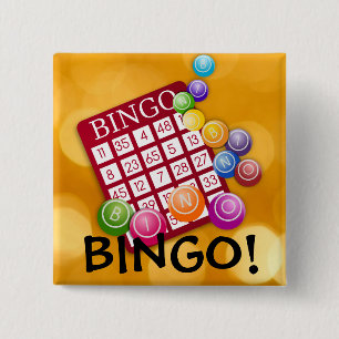 Bingo! card and colorful chips button