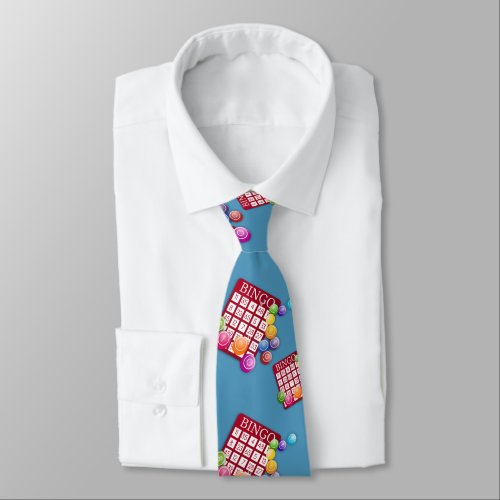 Bingo Card Any Color Background Necktie