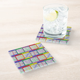 BINGO Card Glass Coaster