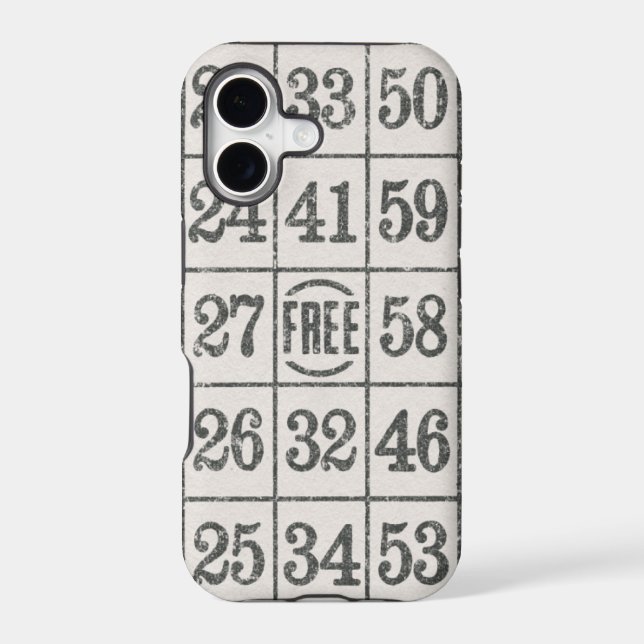Bingo Card Iphone Case (Back)