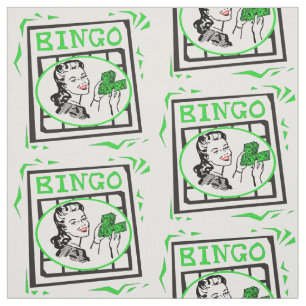Bingo Card Lady With Money Fabric