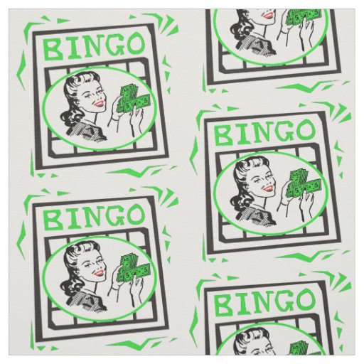 Bingo Card Lady With Money Fabric