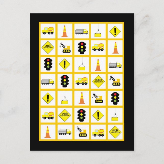 Bingo Card Markers Construction (Front)