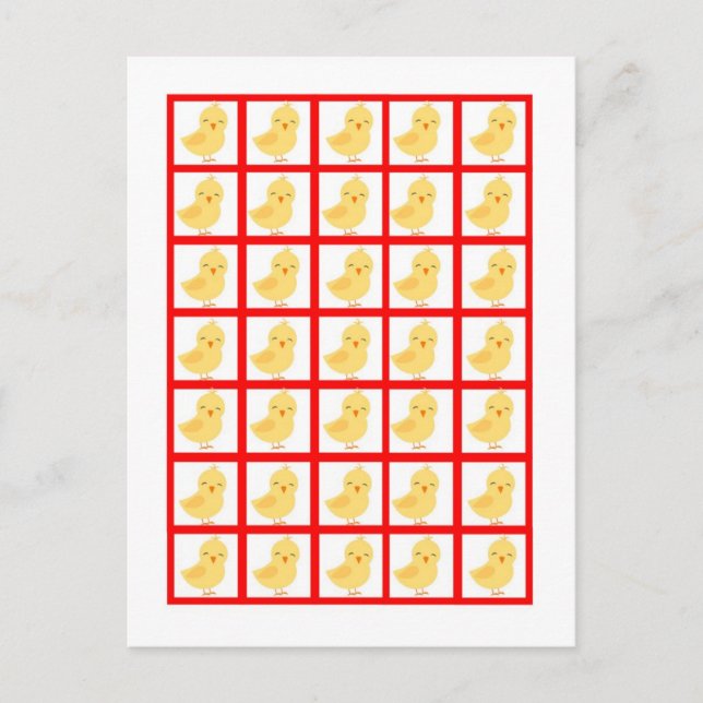 Bingo Card Markers Red Barn Farm Animals (Front)