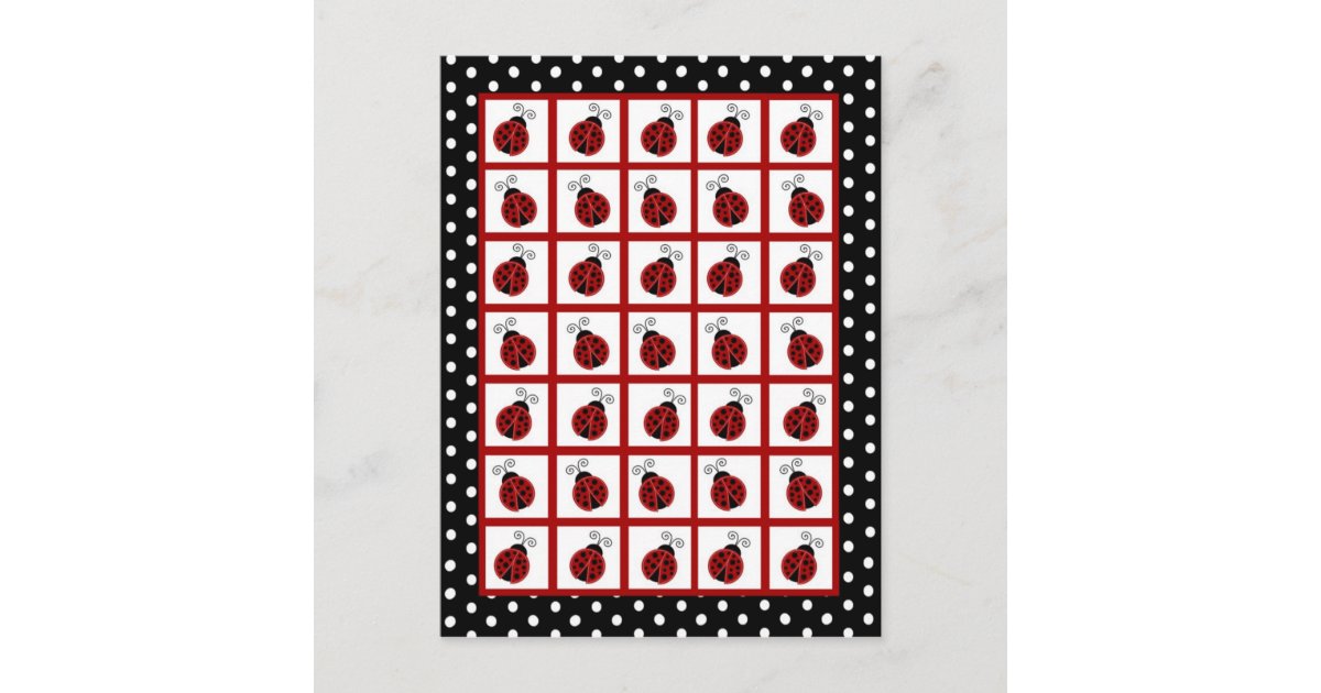 Bingo Card Markers Red Ladybug | Zazzle