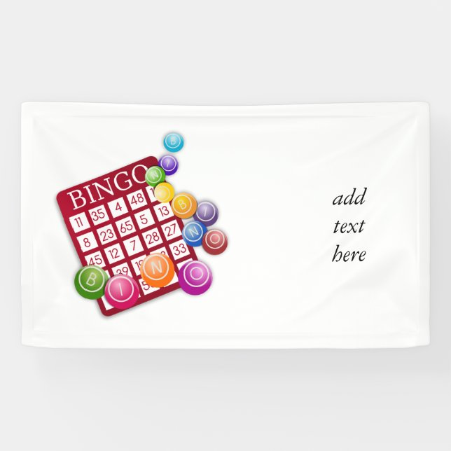 BINGO Card with BINGO Balls Banner (Horizontal)