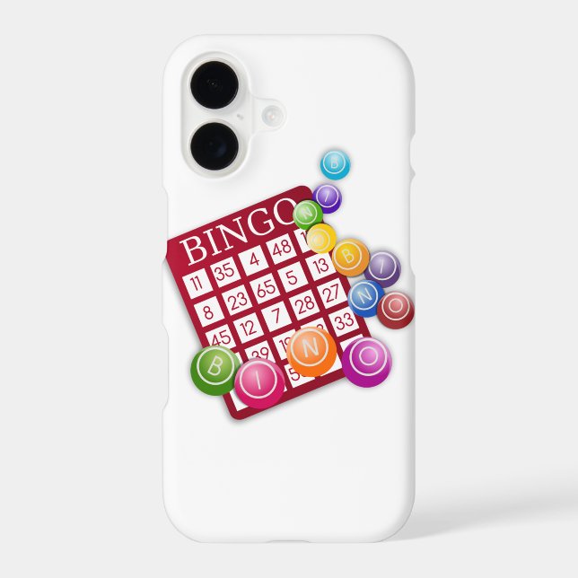 BINGO Card with BINGO Balls Case-Mate iPhone Case (Back)
