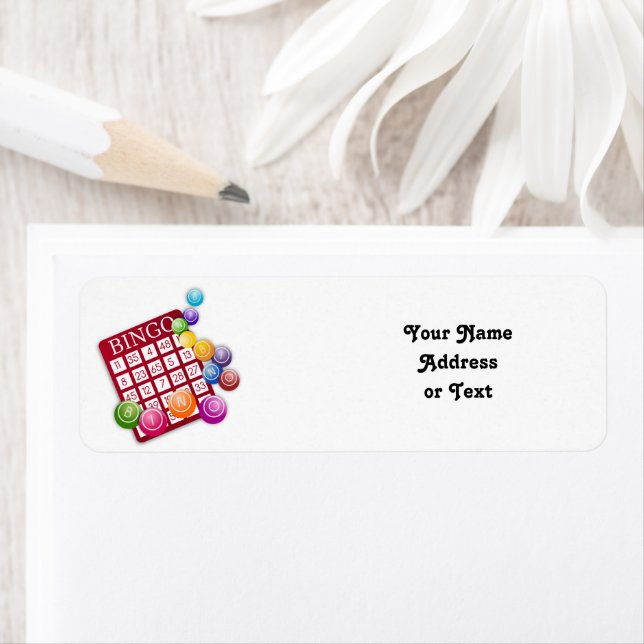 BINGO Card with BINGO Balls Label (Insitu)