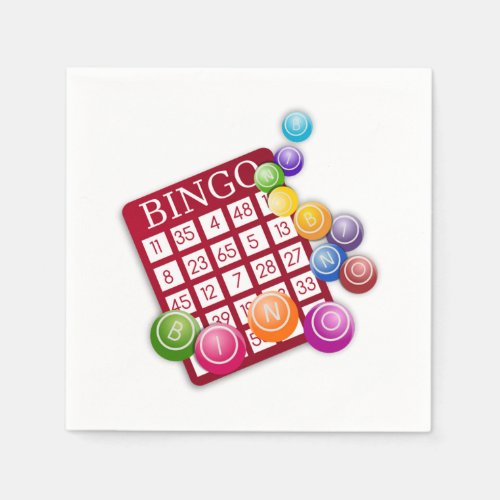 BINGO Card with BINGO Balls Napkins
