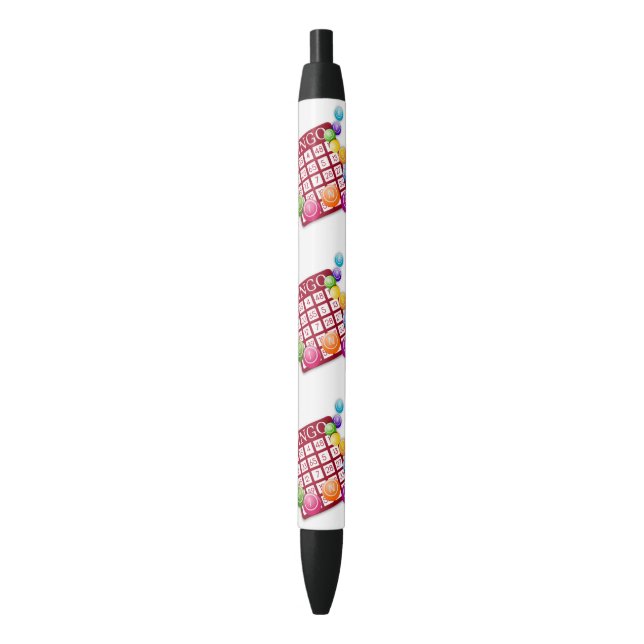 BINGO Card with BINGO Balls Pen (Front Vertical)