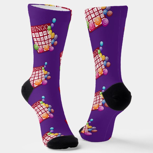 BINGO Card with BINGO Balls  Socks (Angled)