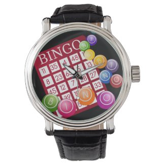 BINGO Card with BINGO Balls Wrist Watch