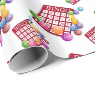 Bingo Cards And Bingo Balls Wrapping Paper