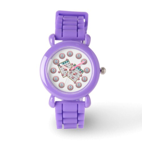Bingo Cards and Numbered Bingo Ball Face Watch