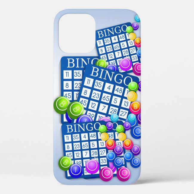 Bingo Cards Blue iPhone 12 Case