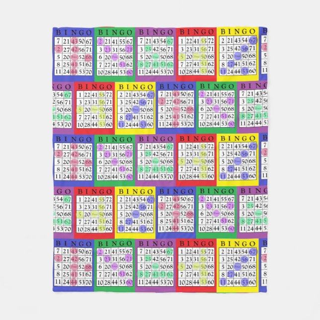 BINGO Cards Colorful Lucky Blanket (Front)