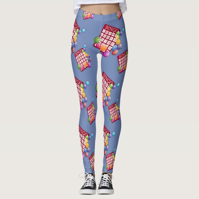 Bingo Cards Design Small Print Leggings (Front)