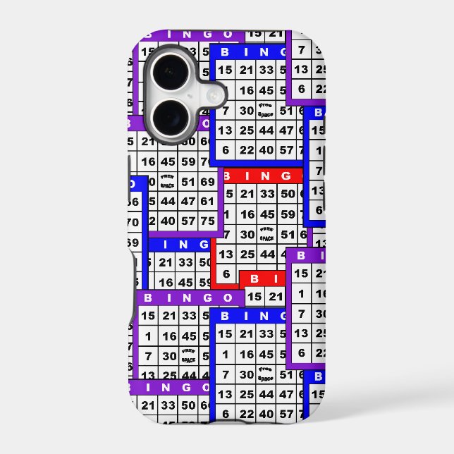 Bingo Cards pattern Iphone Case (Back)