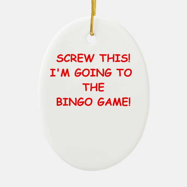 bingo ceramic ornament (Front)
