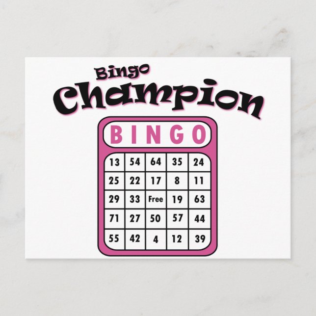 Bingo Champion Postcard (Front)