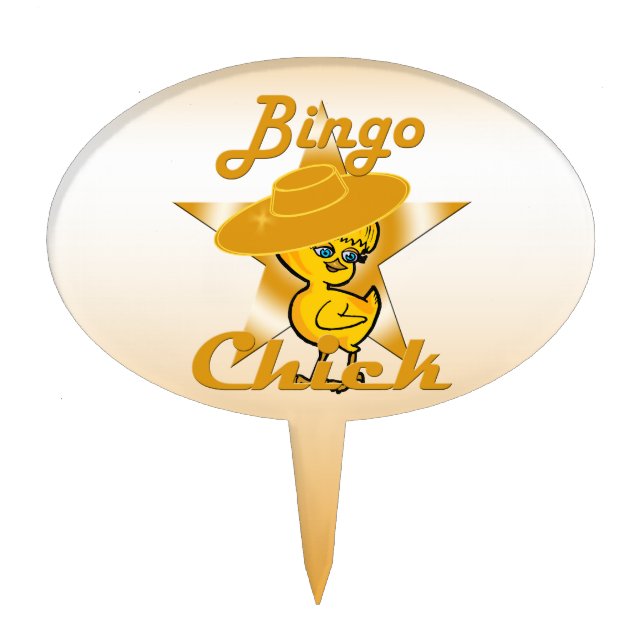 Bingo Chick #10 Cake Topper (Front)