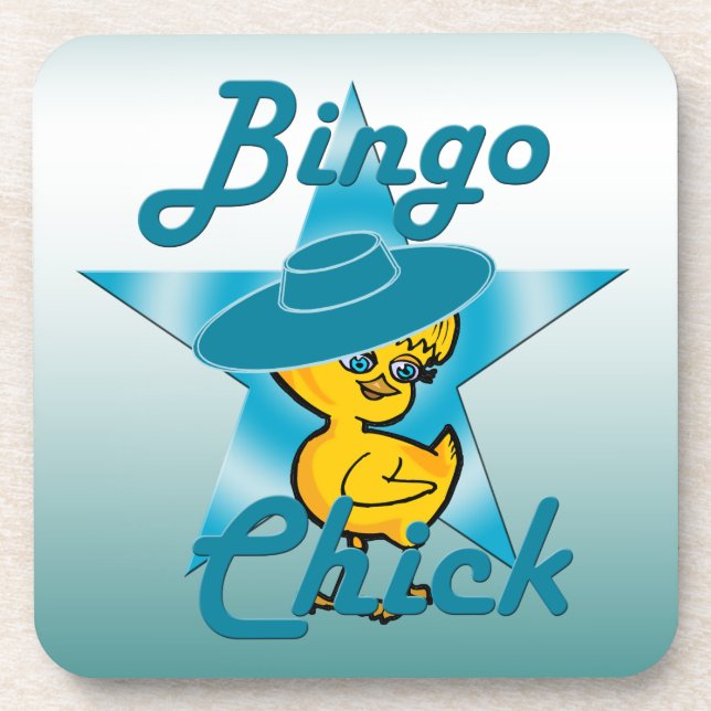 Bingo Chick #7 Beverage Coaster (Front)