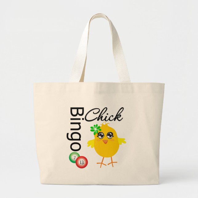 Bingo Chick Large Tote Bag (Front)