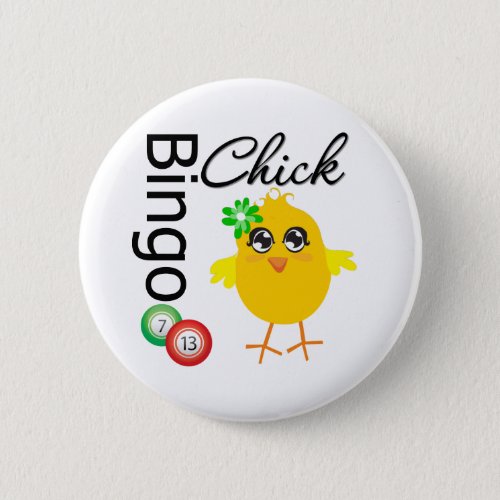 Bingo Chick Pinback Button