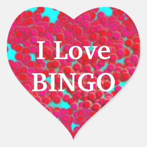 Bingo Chips on Heart_Shaped Stickers