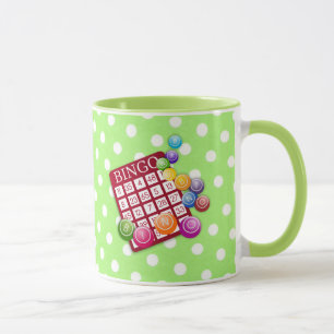 Bingo - colorful bingo card and markers mug