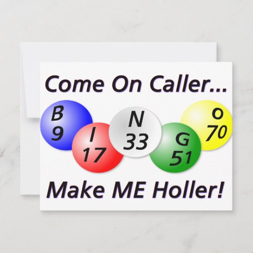 Bingo! Come on Caller, Make ME Holler! Personalized Invite