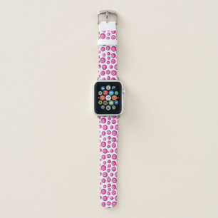 Bingo Crazy Fun Pink and White Apple Watch Band